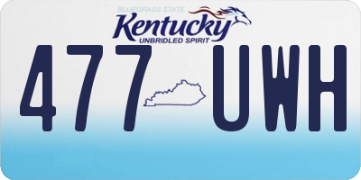 KY license plate 477UWH