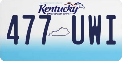 KY license plate 477UWI