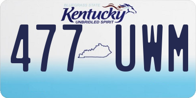 KY license plate 477UWM