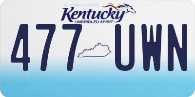 KY license plate 477UWN