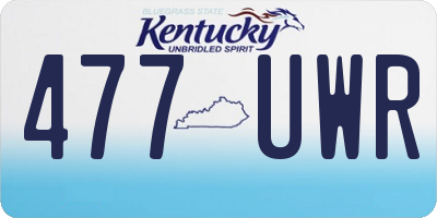 KY license plate 477UWR
