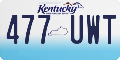 KY license plate 477UWT
