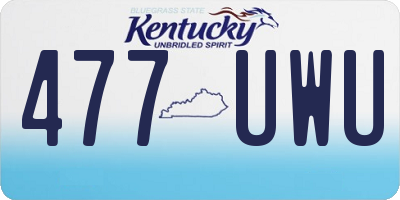 KY license plate 477UWU