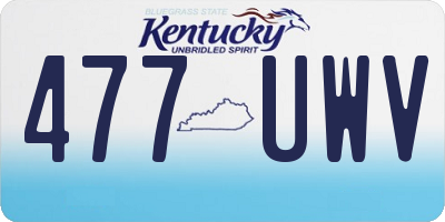 KY license plate 477UWV