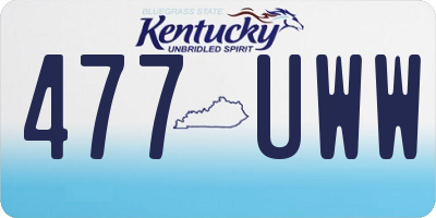 KY license plate 477UWW