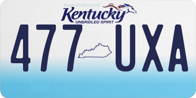 KY license plate 477UXA