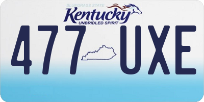 KY license plate 477UXE