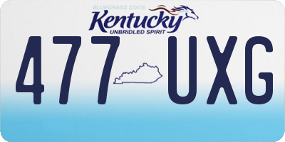 KY license plate 477UXG