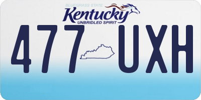 KY license plate 477UXH