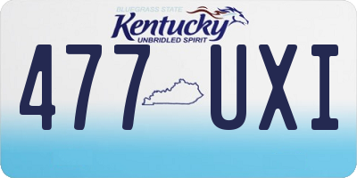 KY license plate 477UXI