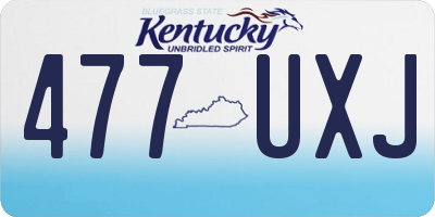 KY license plate 477UXJ