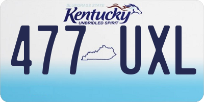 KY license plate 477UXL