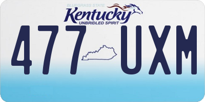 KY license plate 477UXM