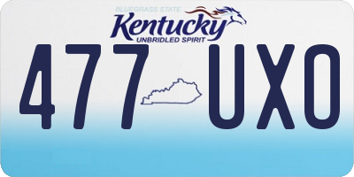 KY license plate 477UXO