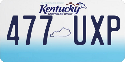 KY license plate 477UXP