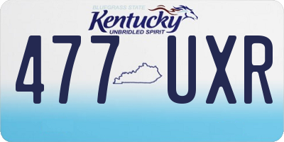KY license plate 477UXR