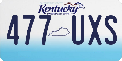KY license plate 477UXS