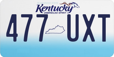 KY license plate 477UXT
