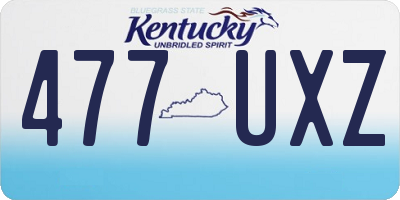 KY license plate 477UXZ