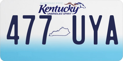 KY license plate 477UYA