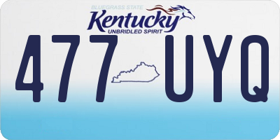 KY license plate 477UYQ