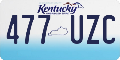 KY license plate 477UZC