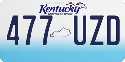KY license plate 477UZD