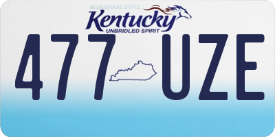 KY license plate 477UZE