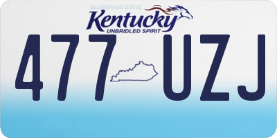 KY license plate 477UZJ