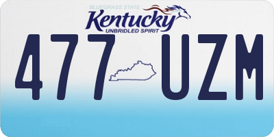 KY license plate 477UZM