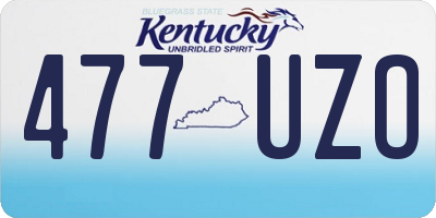 KY license plate 477UZO