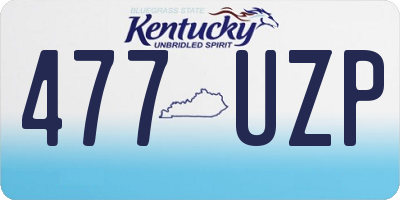 KY license plate 477UZP