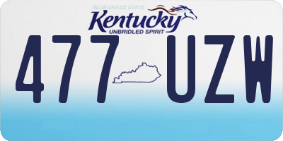 KY license plate 477UZW