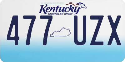 KY license plate 477UZX