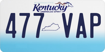 KY license plate 477VAP