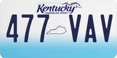 KY license plate 477VAV
