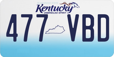 KY license plate 477VBD
