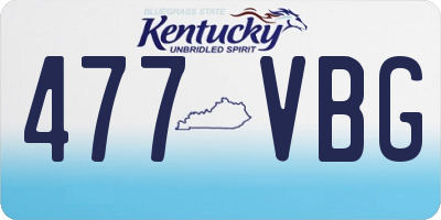 KY license plate 477VBG