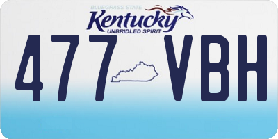 KY license plate 477VBH