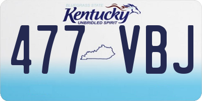 KY license plate 477VBJ