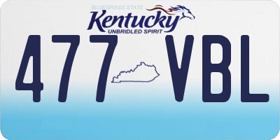 KY license plate 477VBL