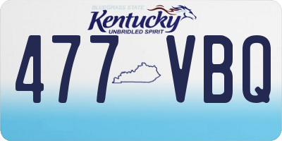 KY license plate 477VBQ