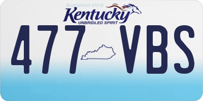 KY license plate 477VBS