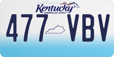 KY license plate 477VBV