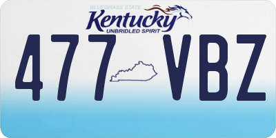 KY license plate 477VBZ