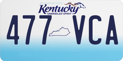 KY license plate 477VCA