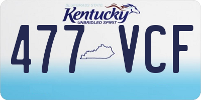 KY license plate 477VCF