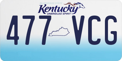 KY license plate 477VCG