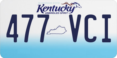 KY license plate 477VCI