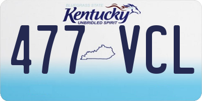 KY license plate 477VCL